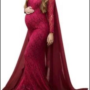 Maternity dress with cape